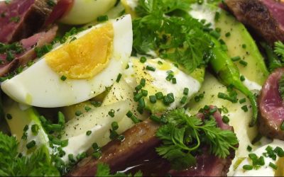 Blog 3 Ensalada lasarte con Secreto Ibérico Capa Negra